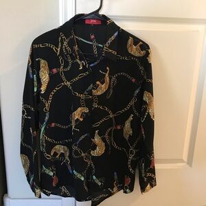 women’s silk Vintage Blouse size Medium